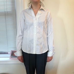 B/W polka dot button up shirt